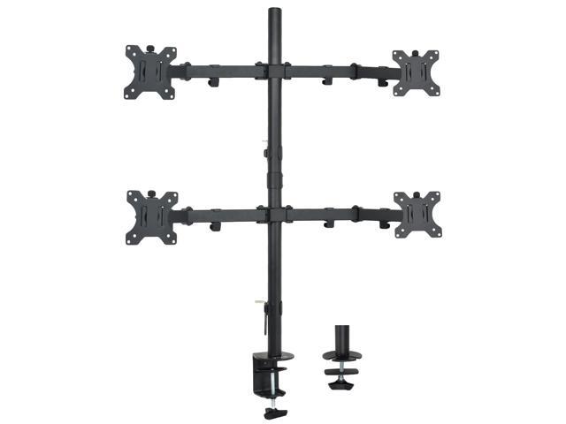 Vivo Quad Monitor Desk Mount Adjule Stand Heavy Duty For 4 Screens Up To 30 Newegg Com