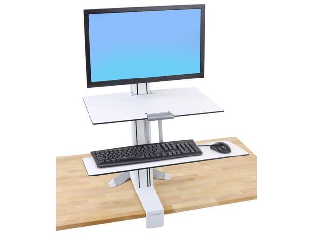 Ergotron - 33-350-211 - WorkFit-S Sit-Stand Workstation w/Worksurface+, LCD LD Monitor, White