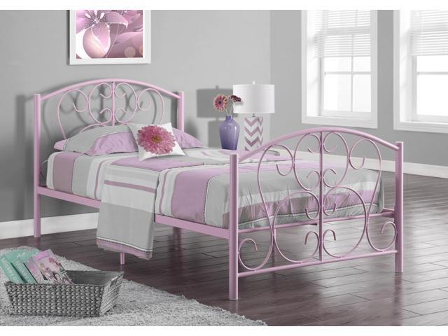Monarch Specialties Pink Metal Twin Size Bed Frame I 2390p Newegg Com