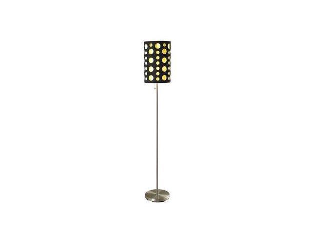 grey and yellow floor lamp
