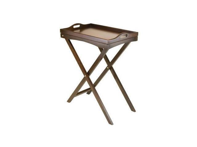 Winsome Wood Devon Butler Tv Table With Serving Tray Newegg Com