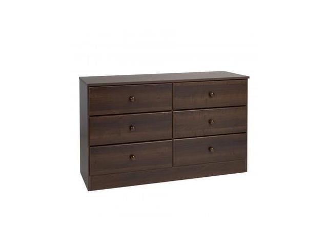 Prepac Astrid 6 Drawer Dresser In Espresso Newegg Com