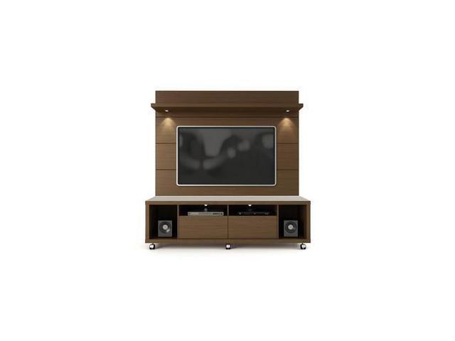 Manhattan Comfort 2 1547282251 1 8 Cabrini Tv Stand Floating Wall Panel With Led Lights Nut Brown Newegg Com