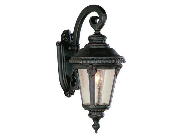 Trans Globe Lighting 5043 Bk Black Single Light Small Outdoor Wall Lantern With Seeded Glass Newegg Com