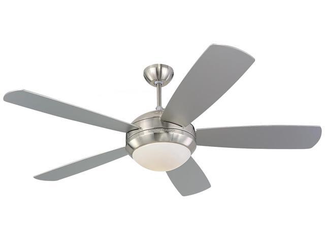 5di52bsd L Discus 52 In Brushed Steel Ceiling Fan With Silver Blades Newegg Com
