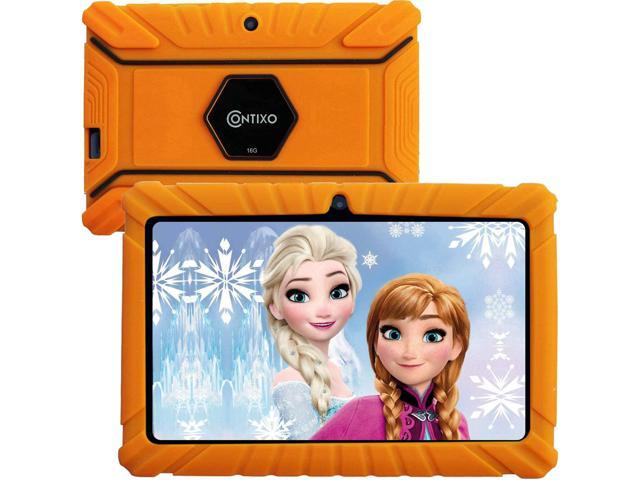 Contixo V8-2 7 inch Kids Tablets - Tablet for Kids with Parental Control - Android Tablet 16 GB HD Display Durable Case & Screen Protector WiFi Camera-Learning Toys for 2 to 10 Years Old (Orange)