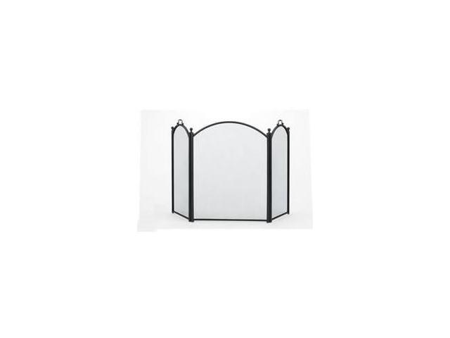 Woodfield 3 Panel Arched Black Fireplace Screen Newegg Com