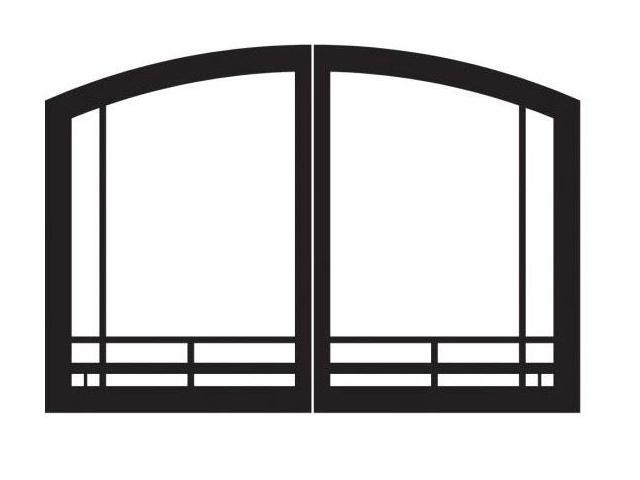 Mission Arch 32 Fireplace Doors Vfr32smbl Matte Black