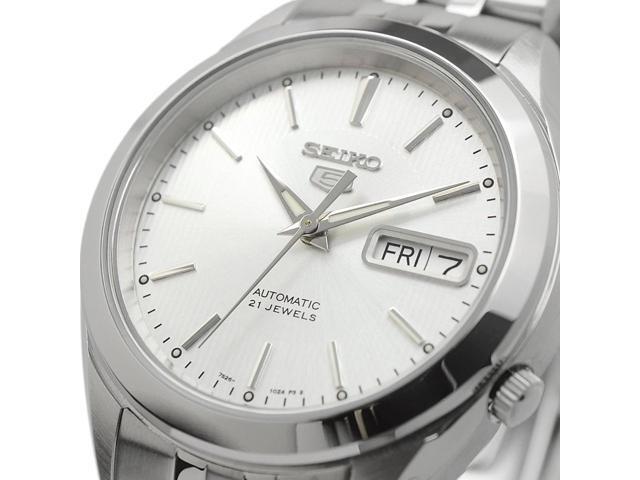 SEIKO 5 SNKL15 SNKL15K1 Automatic 21 Jewels White Dial Stainless Steel Men  Watch - Newegg.com