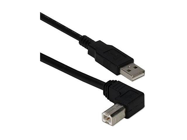 Qvs 8ft Usb 20 High Speed Type A Male To B Right Angle Male Cable 9150