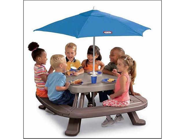 Photo 1 of Fold 'n Store Picnic Table with Market Umbrella