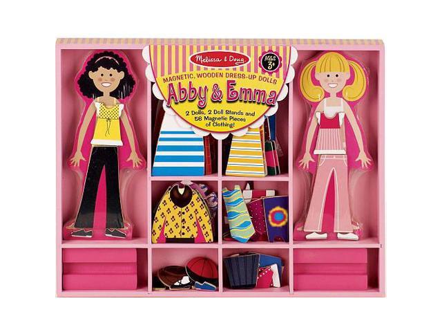 melissa and doug magnetic wooden dress up dolls