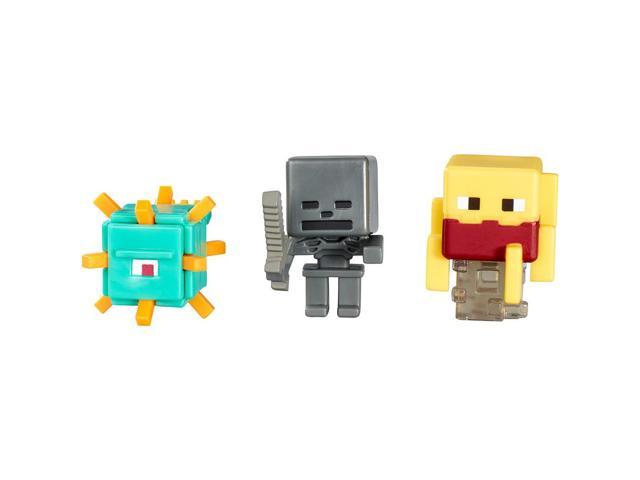 Minecraft Collectible Figures 3 Pack Ser Blaze Wither Skeleton Guardian Newegg Com