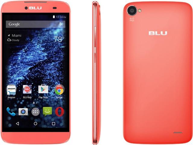 Blu Dash X Plus D950U 3G Unlocked GSM Dual-SIM Quad-Core Android Phone 5.5" Pink 8GB 1GB RAM