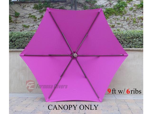 9ft With 6 Rib Patio Umbrella Replacement Cover Canopy Fuchsia Newegg Com