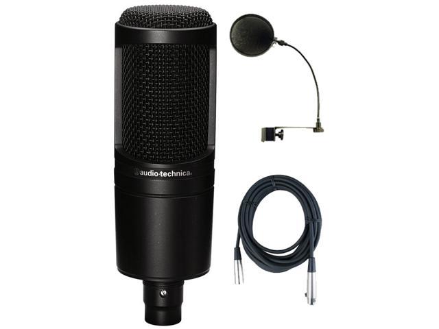 Audio Technica AT2035 Cardioid Condenser Studio Microphone/Mic+Case+XLR Cable 