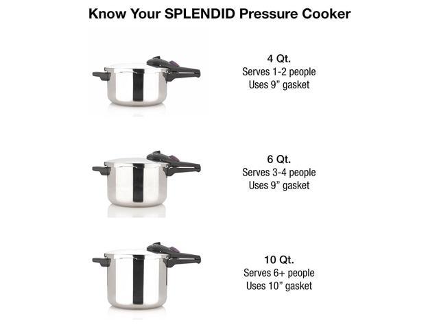 10 Quart Splendid Pressure Cooker - Stainless Steel