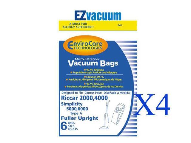 12 Vacuum Bags for Simplicity 5000 6000 Uprights Type A