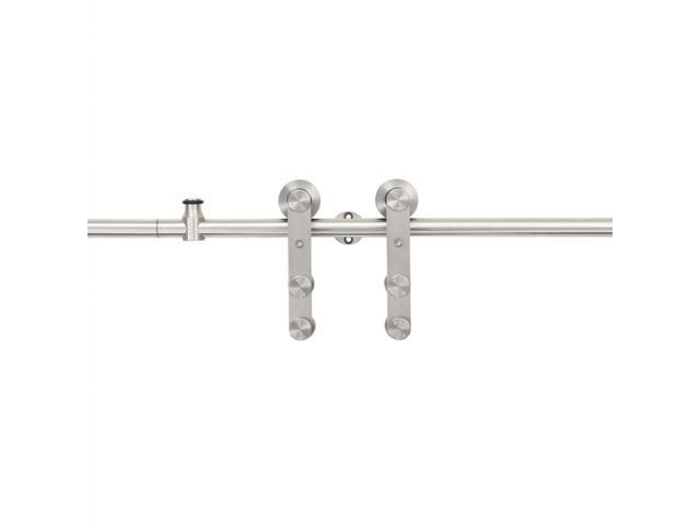 Vidaxl Sliding Door Hardware Kit 72 Stainless Steel Silver Bedroom Decor