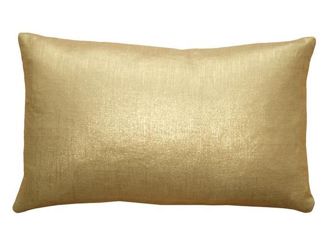 Tuscany Linen Gold Metallic 12x20 Throw Pillow Newegg Com