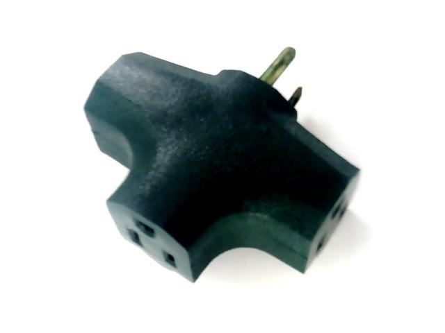 Power Cords & Cables PCC PCC-3406GRN Green 15A, 125V 3 Way Outlet Wall Plug Cube Adapter Tap