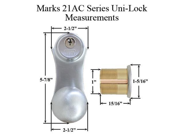 Marks 22AC/3 Right Hand Reverse Iron Gate Mortise Lock Body With 2-1/2" Backse E