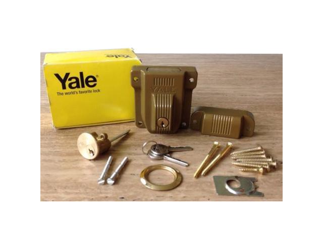 Yale Security 112 14 Sprayed Bronze Double Cylinder Heavy Duty Rim Lock For Large Deadbolt 8706