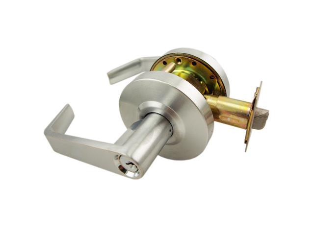 Maxtech C13014 26d Satin Chrome Us26d Always Locked Vestibule Storeroom Grade 2 Commercial Cylindrical Ada Angled Lever Lockset