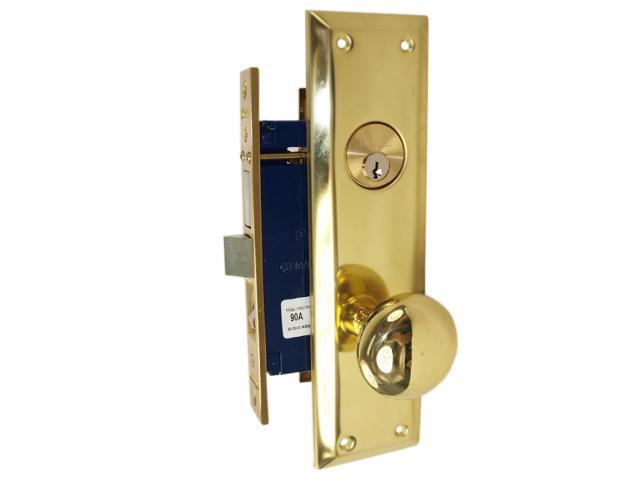 Marks Metro 91a 3 Brass Right Hand Mortise Entry Surface Mounted Lockset Lock Set