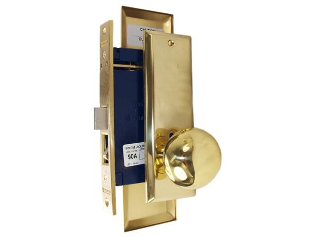 Marks New Yorker 9NY10D/3, Polished Brass Left Hand Mortise Lock Knob ...