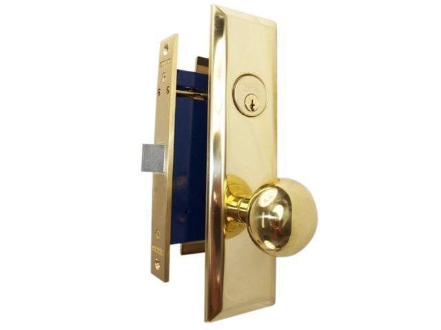 Marks New Yorker 9NY10DW/3, Polished Brass Right Hand Mortise Lock Knob ...