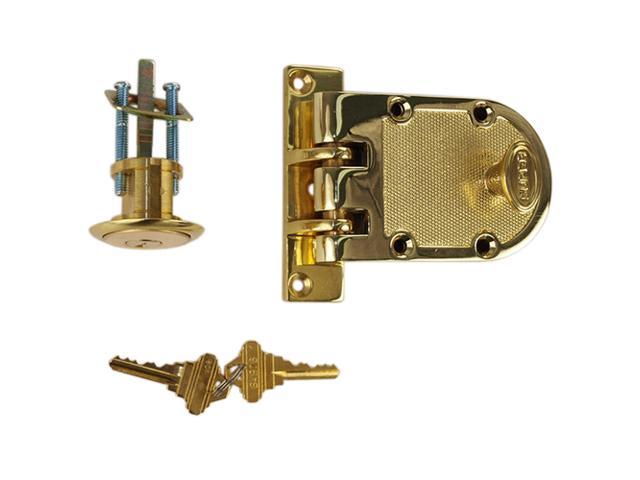 Segal Single Cylinder Deadbolt Lock in Bronze Construction, 4-1/2 in.,  Brushed Chrome Finish