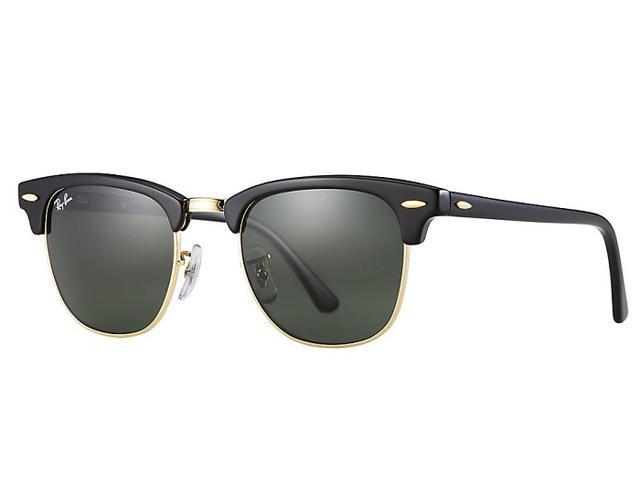 ray ban black and gold frame