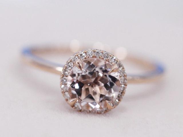 7mm morganite ring