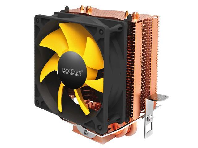Copper-Colored Protective Layer Single Tower and Support Dual Fans Mini CPU Heatsink 80mm Silent Fan Suitable for Mini PC Case TDP 95w Pccooler S83 CPU Cooler Wide Compatibility 