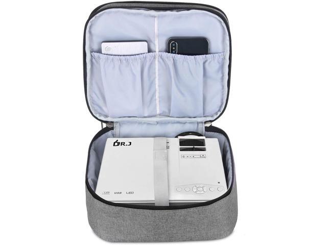 Portable Case for DR.J Projector and Accessories Luxja Carrying Bag for DR.J Mini Projector Gray 