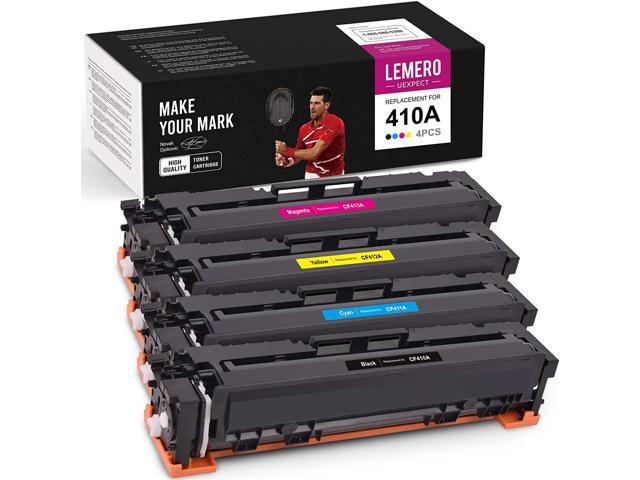 LemeroUexpect Compatible Toner Cartridge Replacement for HP 410A CF410A CF411A CF412A CF413A for MFP M477FNW M477FDW M452NW M452DW M452DN M477FDN M377DW Printer Black, 2-Pack