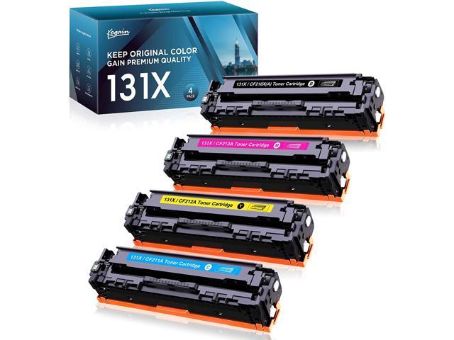4 Pack Black, Cyan, Magenta, Yellow TCT Premium Compatible Toner Cartridge Replacement for HP 131X 131A CF210X CF211A CF212A CF213A High Yield Works with HP Laserjet Pro 200 Color M251NW Printers