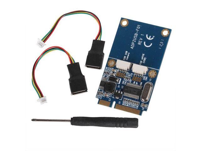Mini Pci-E to Dual 5 pin USB2.0 Driver Adapter Wifi Wireless Expansion Card
