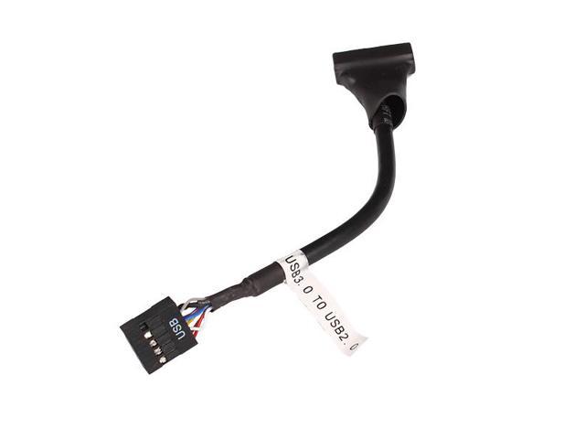 RDEXP PVC Shell Copper Wire PC USB 3.0 20pin Male to USB 2.0 9Pin Female Cable Black 