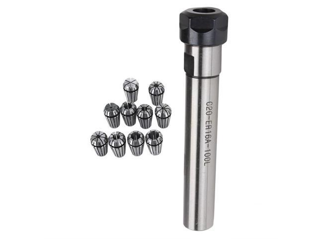 14 Pieces Straight Chuck Spring Collect Clamp C10-ER11A-100L for CNC Drilling