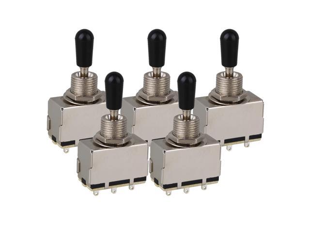 Plated Chrome Metal Toggle Switch 3 Position Fit For Electric Guitar