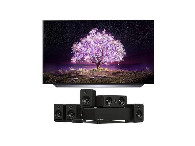 LG OLED55C1PUB 55" 4K Ultra High Definition OLED Smart C1 Series TV with a Platin Audio MONACO-5-1-AXIIM-LINK 5.1 Sound System and Axiim-Link (2021)