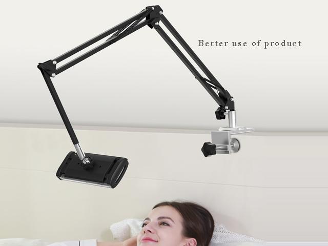 Cell Phone Holder Phone Clip Holder Clamp For Desk Universal Phone Stand Holder Mount Flexible 360 Rotation Long Arm Bracket For 3 5 10 6 Inches Phones Mobile Stand For Bed Office Kitchen Newegg Com