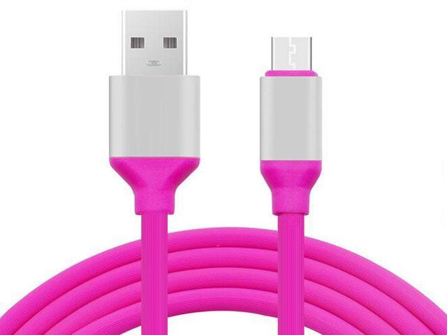 Watercolour Monkey 3 in 1 Multiple USB Stretch Charger Cord with Micro,Type C,iOS Connectors with Cell Phone Tablets More 