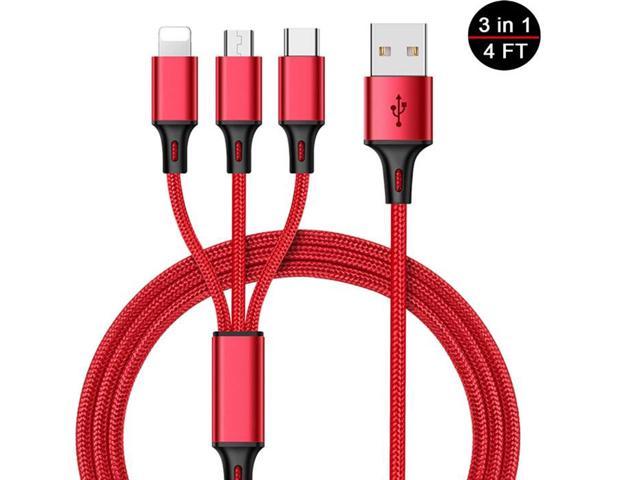 Usb Cable 3in1 Lightning Micro Usb Type C Adapter Connector