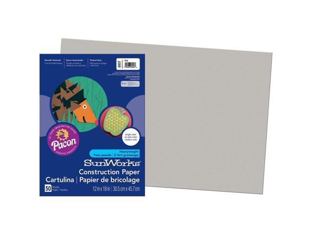 Photo 1 of Pacon® SunWorks® Groundwood Construction Paper, Gray, 12"(W) x 18"(L), 50 Sheets