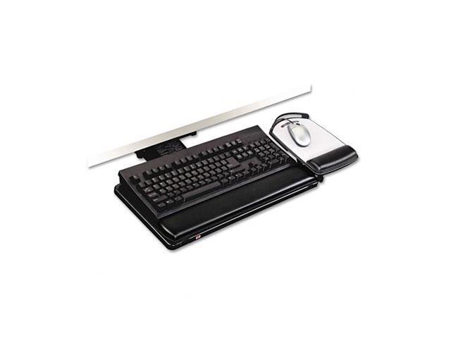 3M Tool-Free Install Knob Adjust Keyboard Tray With Standard Platform Black 