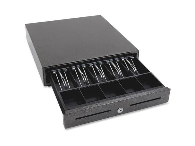 FireKing CD1317 Standard Steel Cash Drawer - 5 Bill - 8 Coin - 2 Media Slot - USB, Printer Driven - Plastic, Steel - Silver, Black - 3.5" Height x 13" Width x 17.5" Depth
