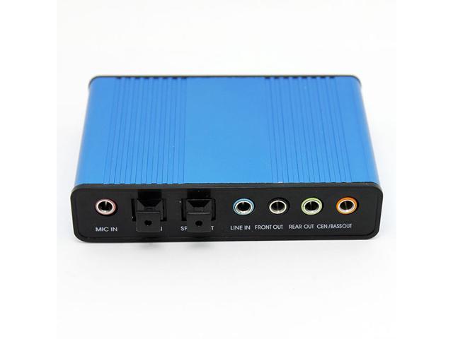 ETopSell USB External Sound Card Mini Laptop Computer  USB 6 Channel 5.1 Optical Controller Audio Sound Card S/PDIF